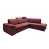 Ecksofa Vasto Bordeaux S: 283x228 cm - Chromfarben/Bordeaux, Design, Textil (283/228cm) - Livetastic