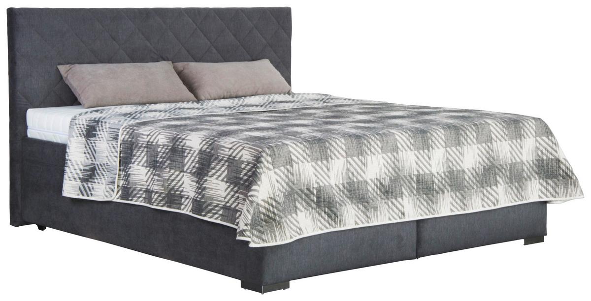 Čalúnená posteľ KLARA 180x200cm,tmavosivá - sivá/tmavosivá, Modern, drevo/textil (180/200cm)