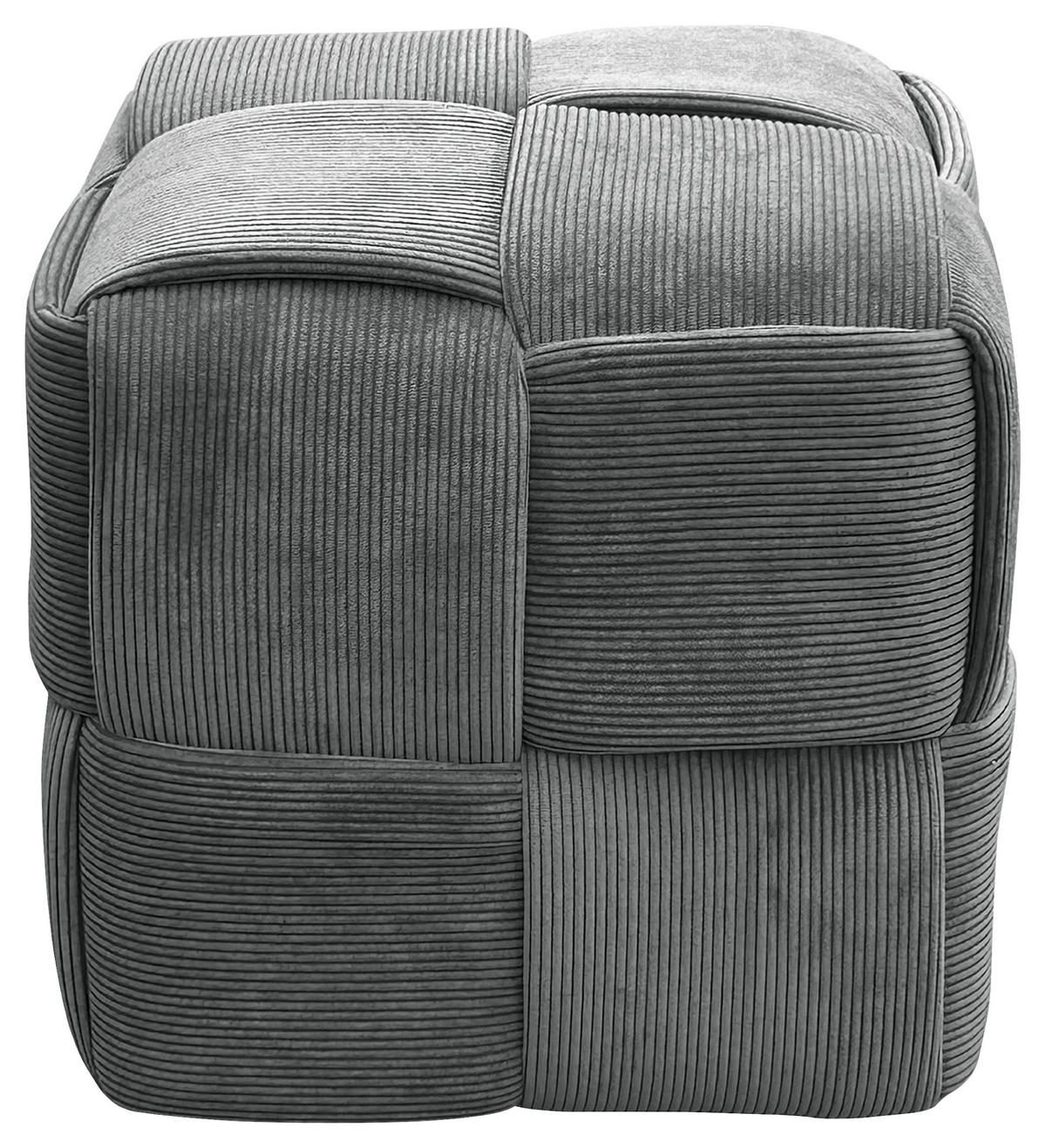 Pouf Urban Grau Gepolstert - Grau, Design, Textil (40/41/40cm) - MID.YOU