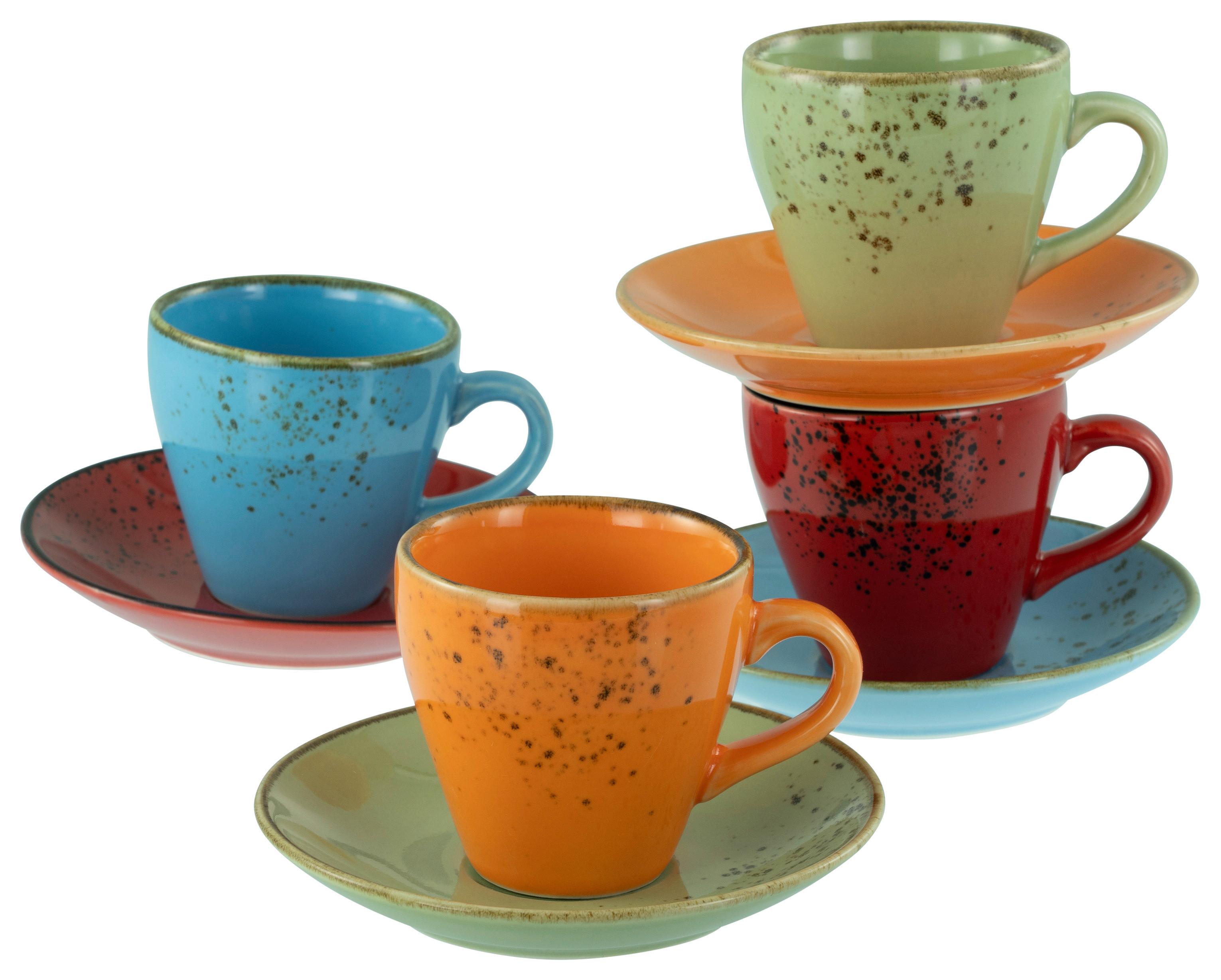 Tassenset Nature Collection Mediterran, 4--Teilig. Multicolor - Multicolor, Design, Keramik - Creatable