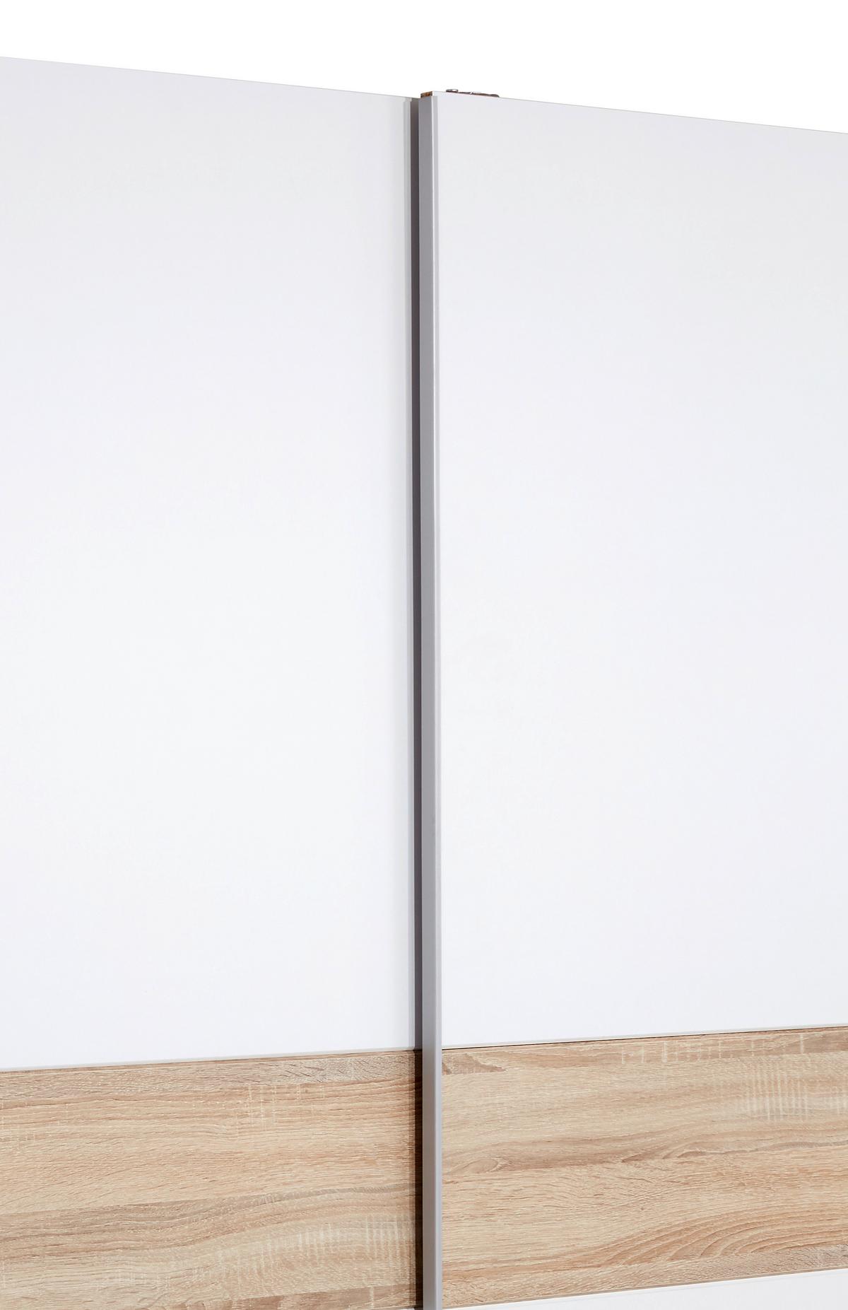 Skriňa s posuvnými dverami WIKI dekor dub Sonoma/biela - biela/dub sonoma, Konventionell, kompozitné drevo/plast (170/196/60cm) - MID.YOU