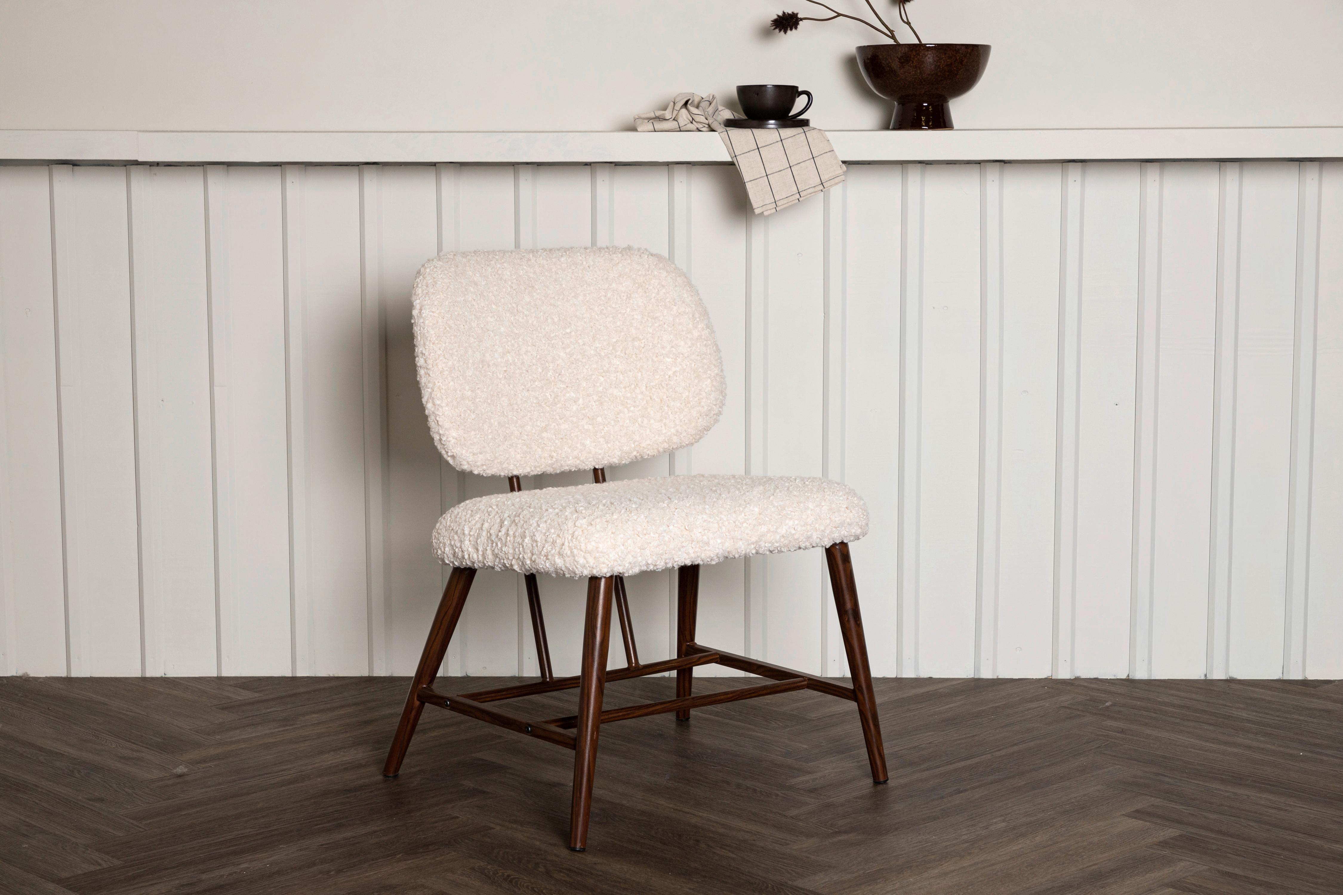 Sessel Midlad - Weiß, Design, Textil/Metall (58/84/62cm) - Livetastic