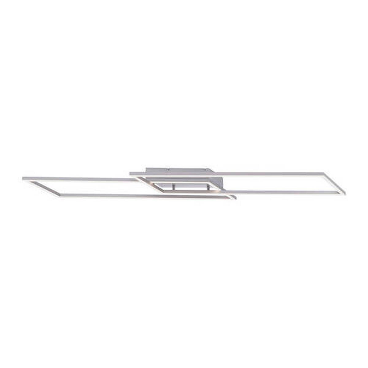 LED-Deckenleuchte Inigo L: 113,20 cm mit Memory-Funktion - Chromfarben/Nickelfarben, Design, Kunststoff/Metall (113,20/24,20/6,80cm) - Paul Neuhaus