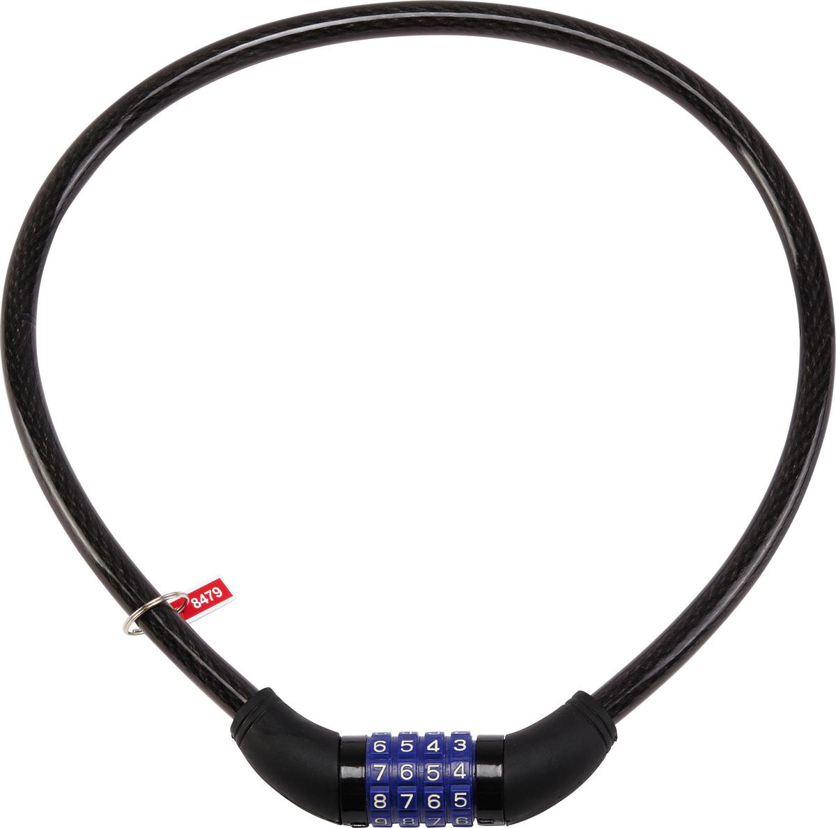 Számkódos Kerékpárlakat Kb. 80cm - fekete/kék, Konventionell, fém (80cm)