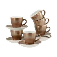 Espressotasse mit Untertasse Golden Days Weiß, Goldfarben - Goldfarben/Weiß, Basics, Keramik - Creatable