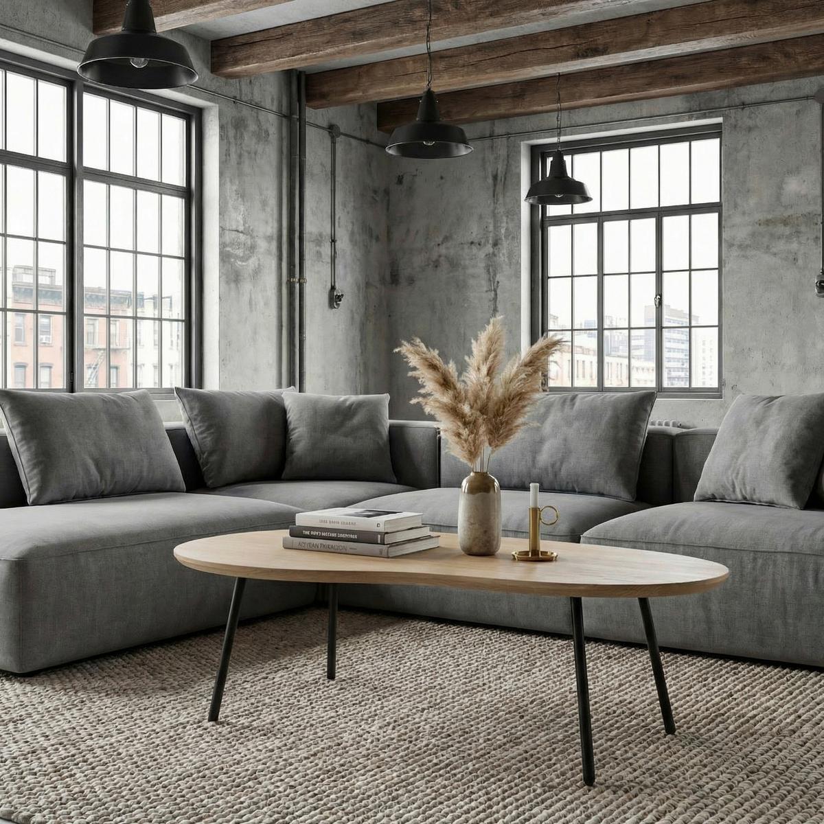 COUCHTISCH Weiß B: 122cm - Schwarz/Weiß, Design, Holz/Metall (122/63/36cm) - MID.YOU