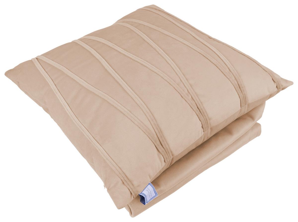Zierkissen Paulina 125 2er-set Champagner B. 130 Cm - Champagner, KONVENTIONELL, Textil (130/170/17cm)