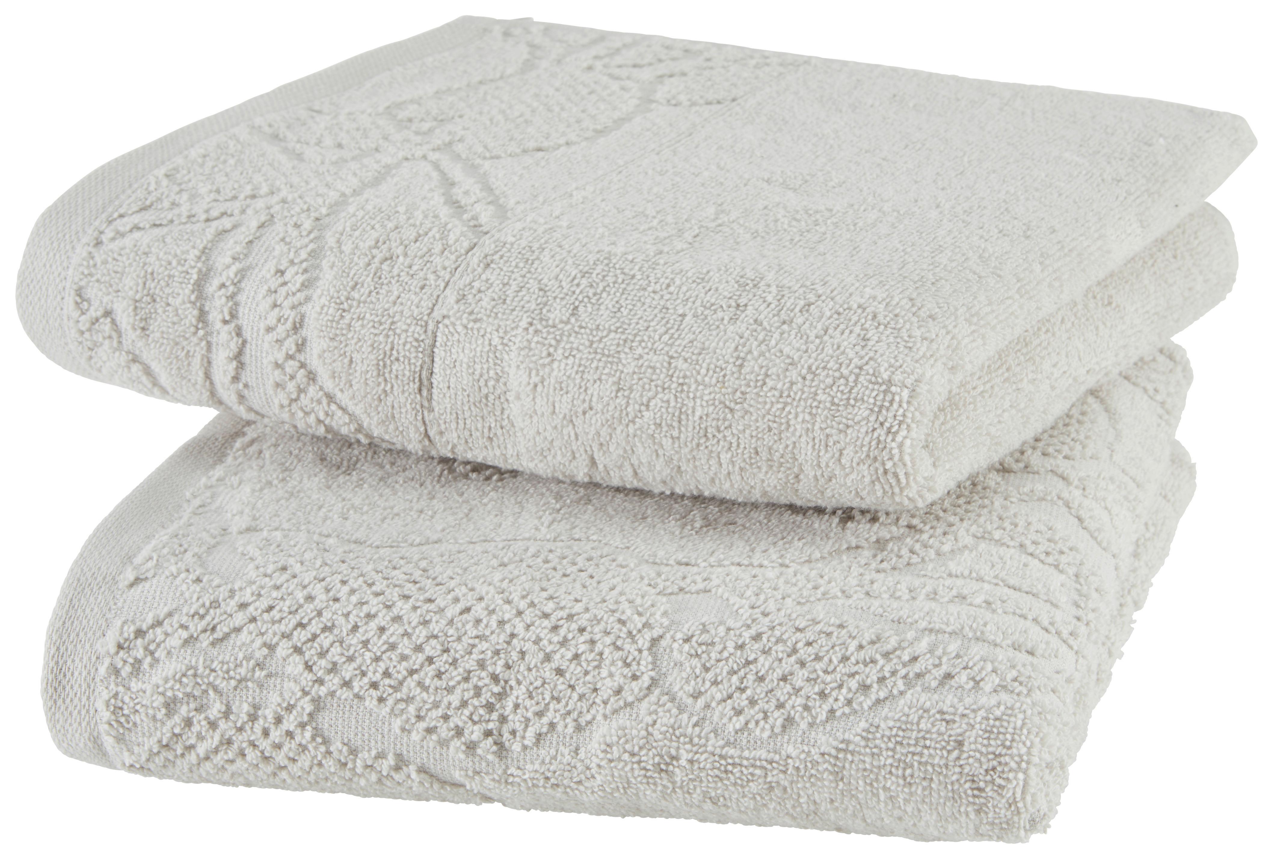 Handtuchset Lucia 2er Pack - Silberfarben, ROMANTIK / LANDHAUS, Textil (50/90cm) - James Wood