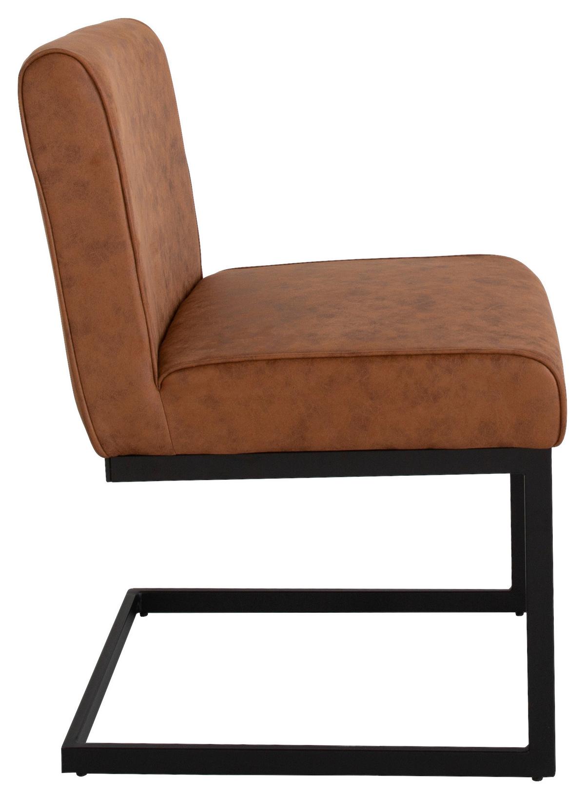 Schwingstuhl-set Benji Cognac - Cognac, KONVENTIONELL, Textil/Metall (53/81/61cm) - MID.YOU