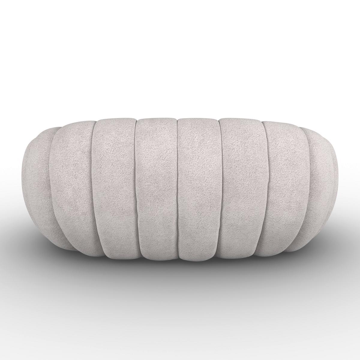 Pohovka LENA, svetlosivá žen., max. 280 kg - sivobéžová, Modern, drevo/textil (148/62/92cm) - Bessagi Home