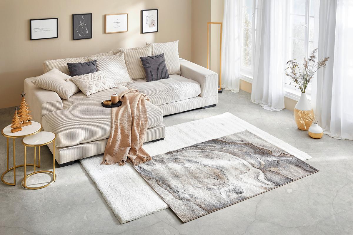 SHAGGY KOBEREC Stefan 1, 80/150cm, bílá - bílá, Moderní, textil (80/150cm) - Mömax