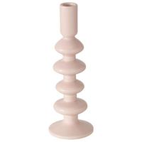 Svietnik na dlhé sviečky LUNA I - svetloružová, Basics, keramika (9/26cm) - Mömax