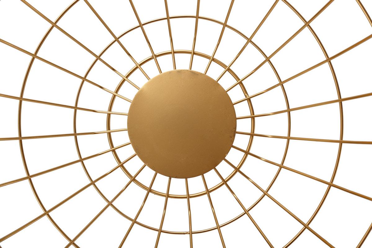 Beistelltisch Art Deco 545 Goldfarben/schwarz B: 42,5 Cm - Goldfarben/Schwarz, Design, Metall (42,5/42,5/29cm) - Kayoom