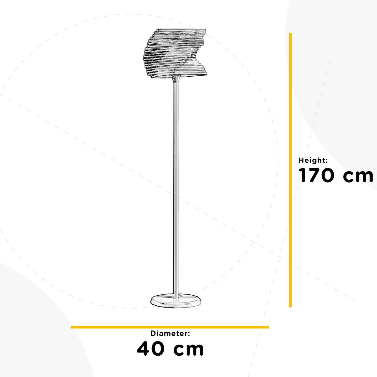 Stehleuchte 4841/ptb - Weiß, Design, Metall (40/170cm)