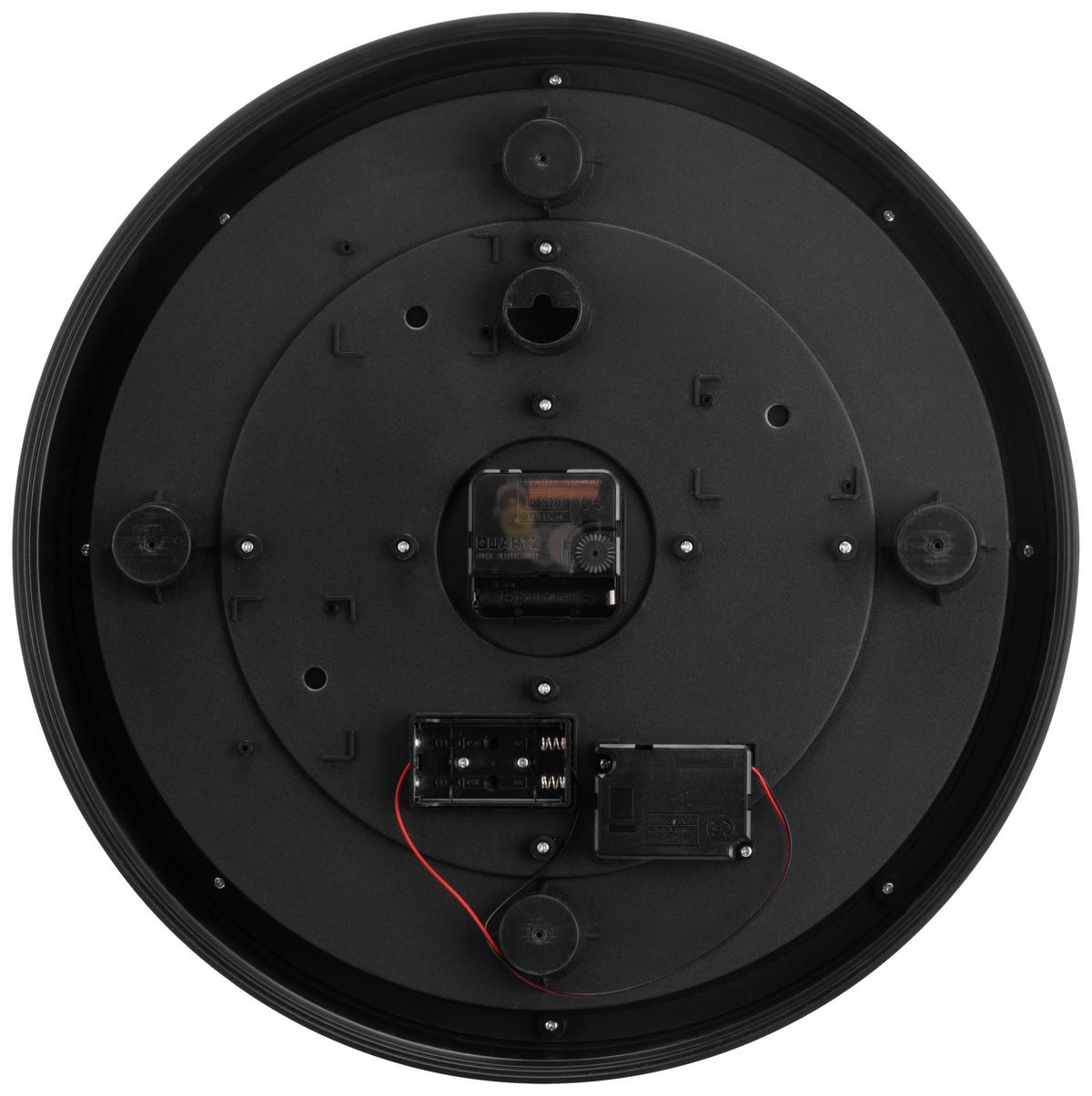 Wanduhr Denise - Bronzefarben, KONVENTIONELL, Glas/Papier (38,5/7,5cm) - James Wood