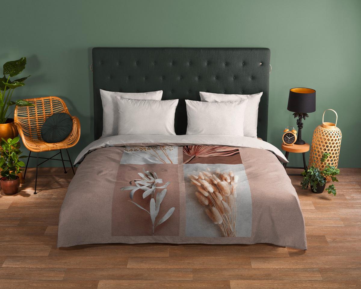 WENDEBETTWÄSCHE KAMI - Sandfarben/Naturfarben, Design, Textil (140/200cm)