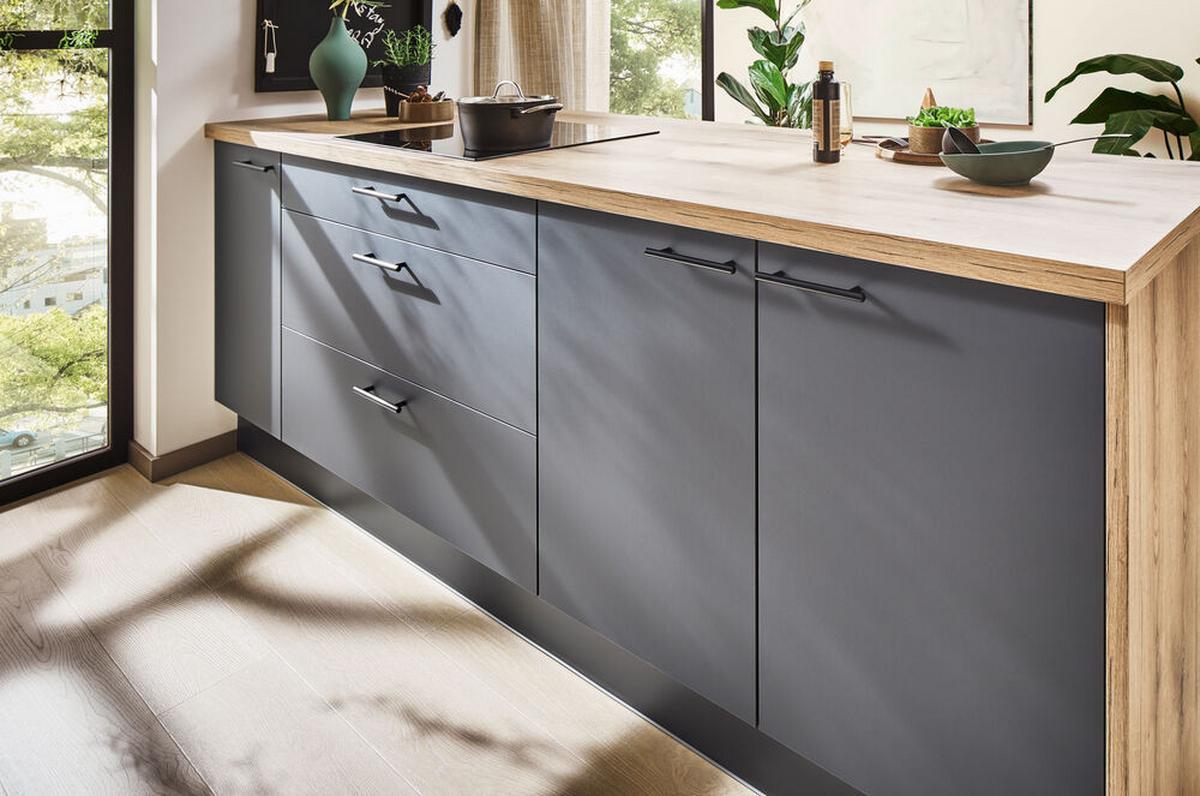Einbauküchen Pn 210 Frei Planbar Modernes Design - Holzwerkstoff - Pino