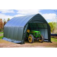 Kleingarage Garage-In-A-Box 23,8m² - Grün, Basics, Kunststoff (390/370/610cm)