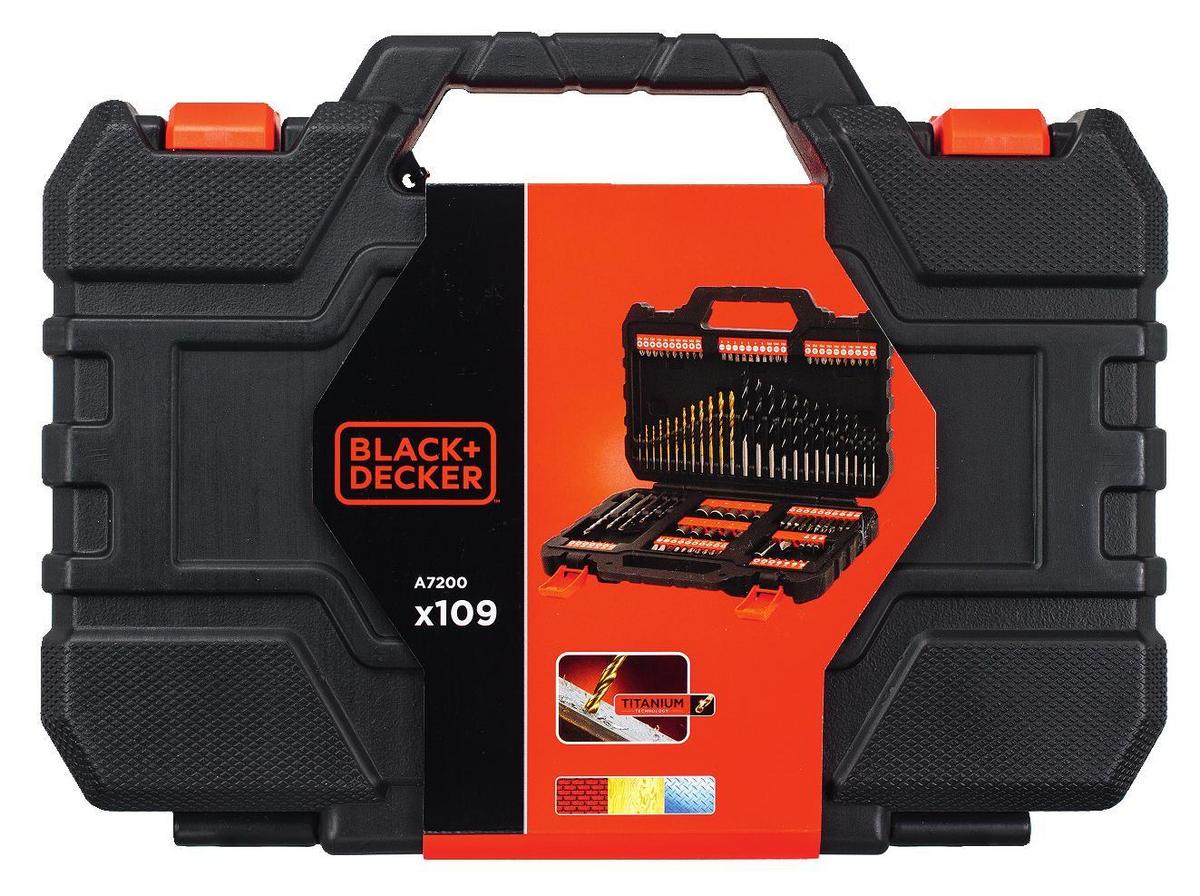 Bitset 108-teilig Inkl. Schnelladapter - Schwarz/Orange, Basics (22/6,6/31,5cm)