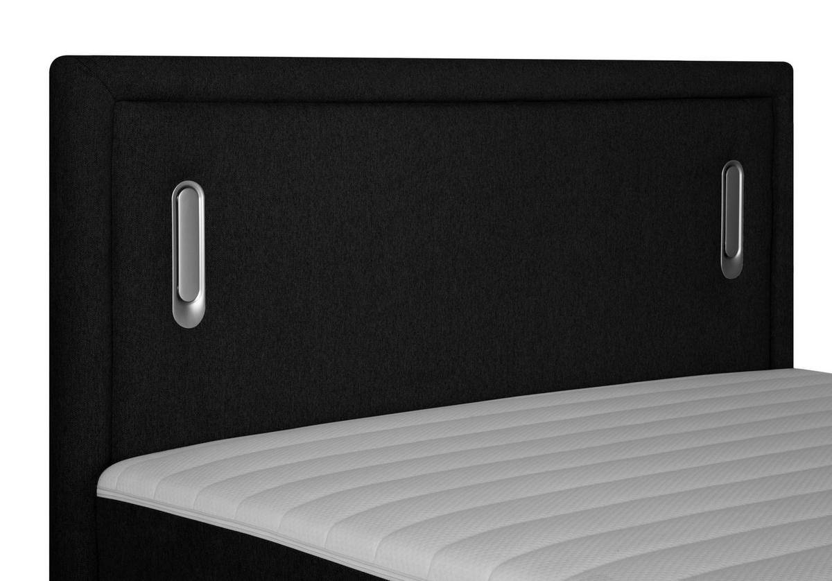 Boxspringbett Mit Matratze 160x200 Cm Nidda - Schwarz, MODERN, Textil (160/200cm) - Livetastic