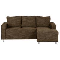 Ecksofa Grenwood Braun S: 200x144 Cm - Chromfarben/Braun, Design, Textil (200/144cm) - MID.YOU