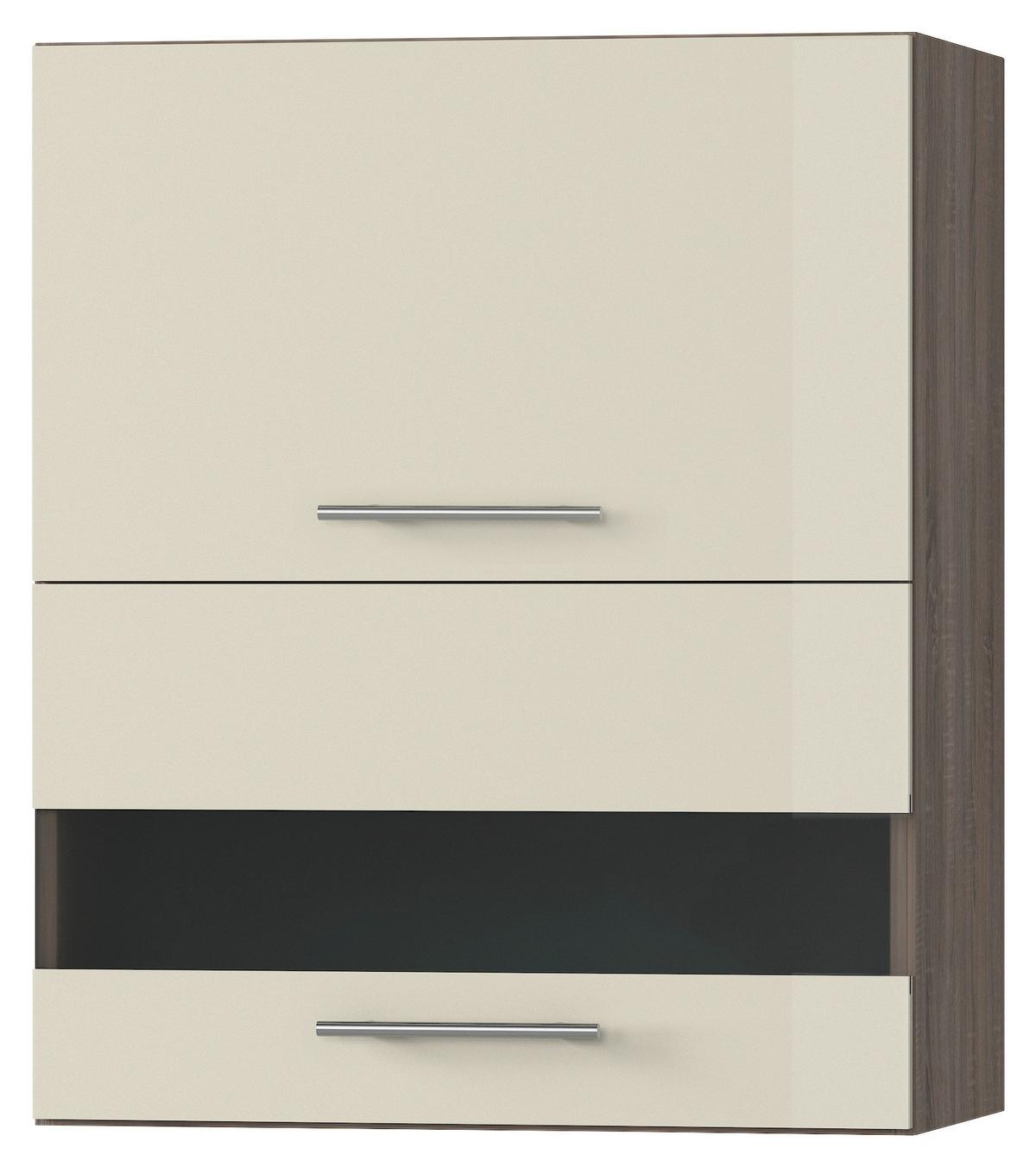 Felsőszekrény Corina 2 - bézs/tölgyfa színű, Modern (60/72,4/34,6cm)