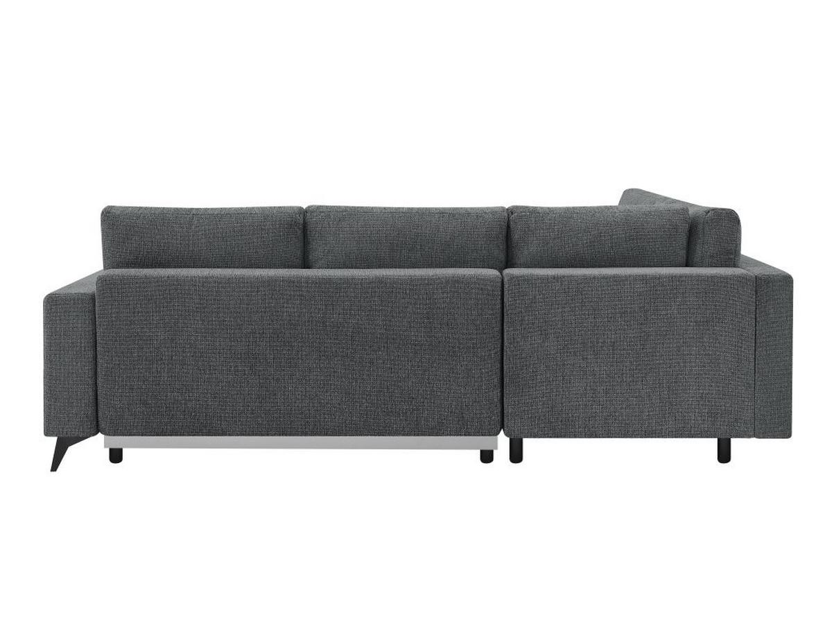 Rohová sedačka TEXAS, levá, tmavě šedá - černá/tmavě šedá, Konvenční, dřevo (203/259cm) - Based