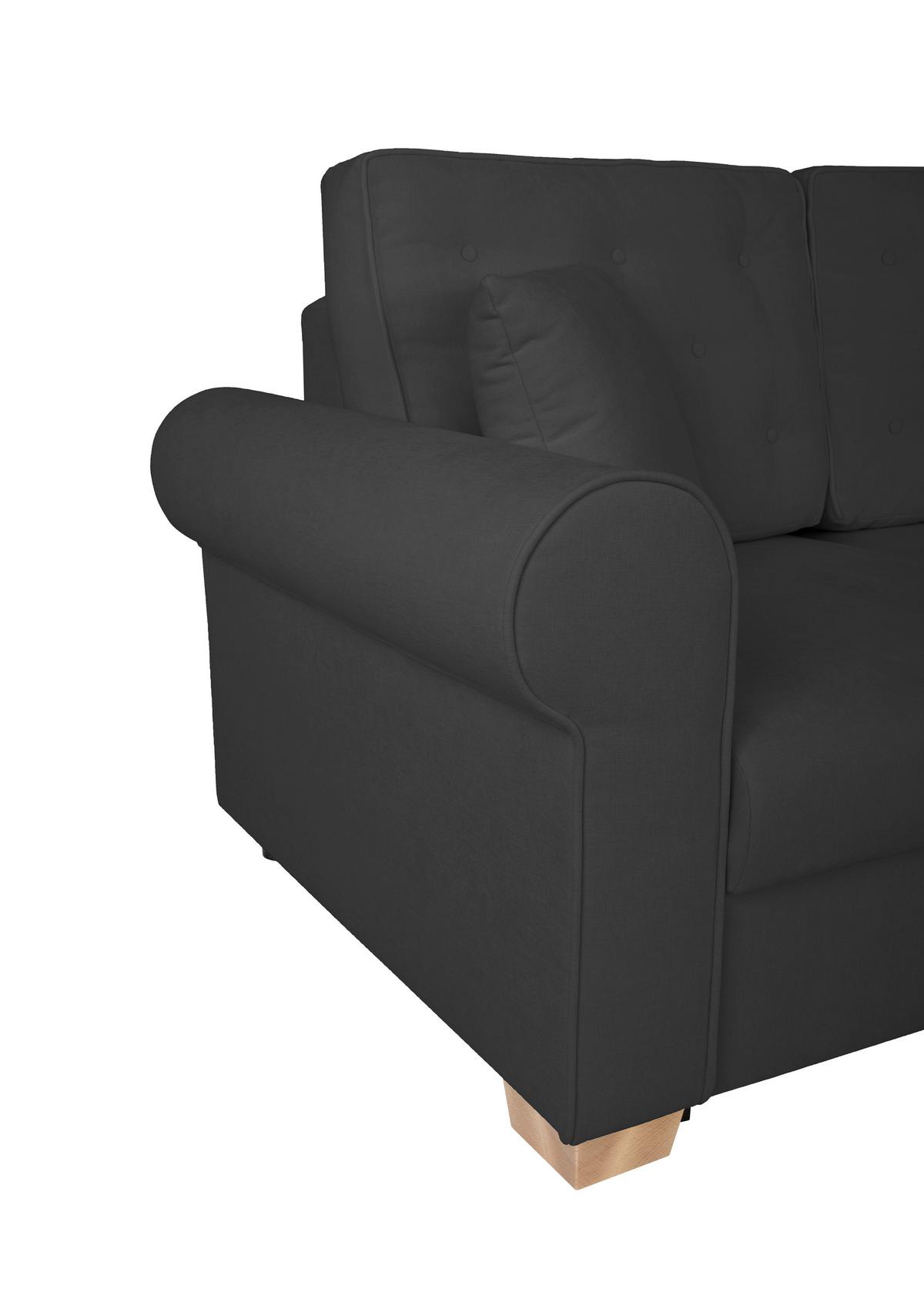 Schlafsofa Arles, Anthrazit 99 B: 240 Cm - Anthrazit/Buchefarben, Design, Textil (240/94/98cm) - MID.YOU