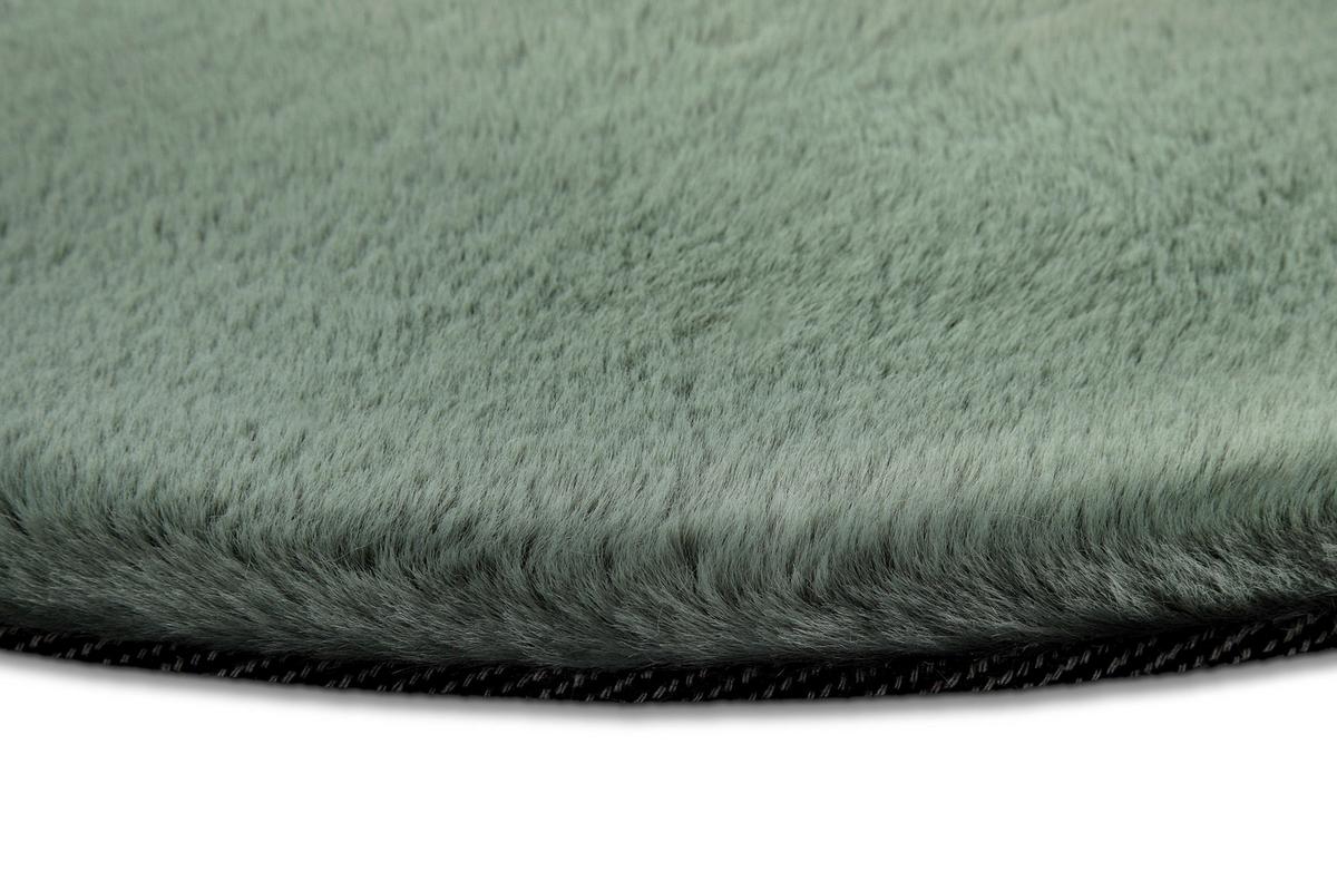 Hochflorteppich Grün, Ø: Ca. 100 Cm - Salbeigrün, KONVENTIONELL, Textil (100/100cm) - Esprit