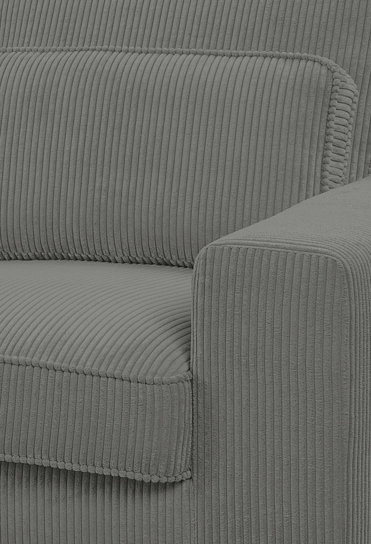 Ecksofa Bolivia Grau S: 276x183 cm - Beige/Schwarz, Basics, Holzwerkstoff/Textil (276/183cm) - MID.YOU