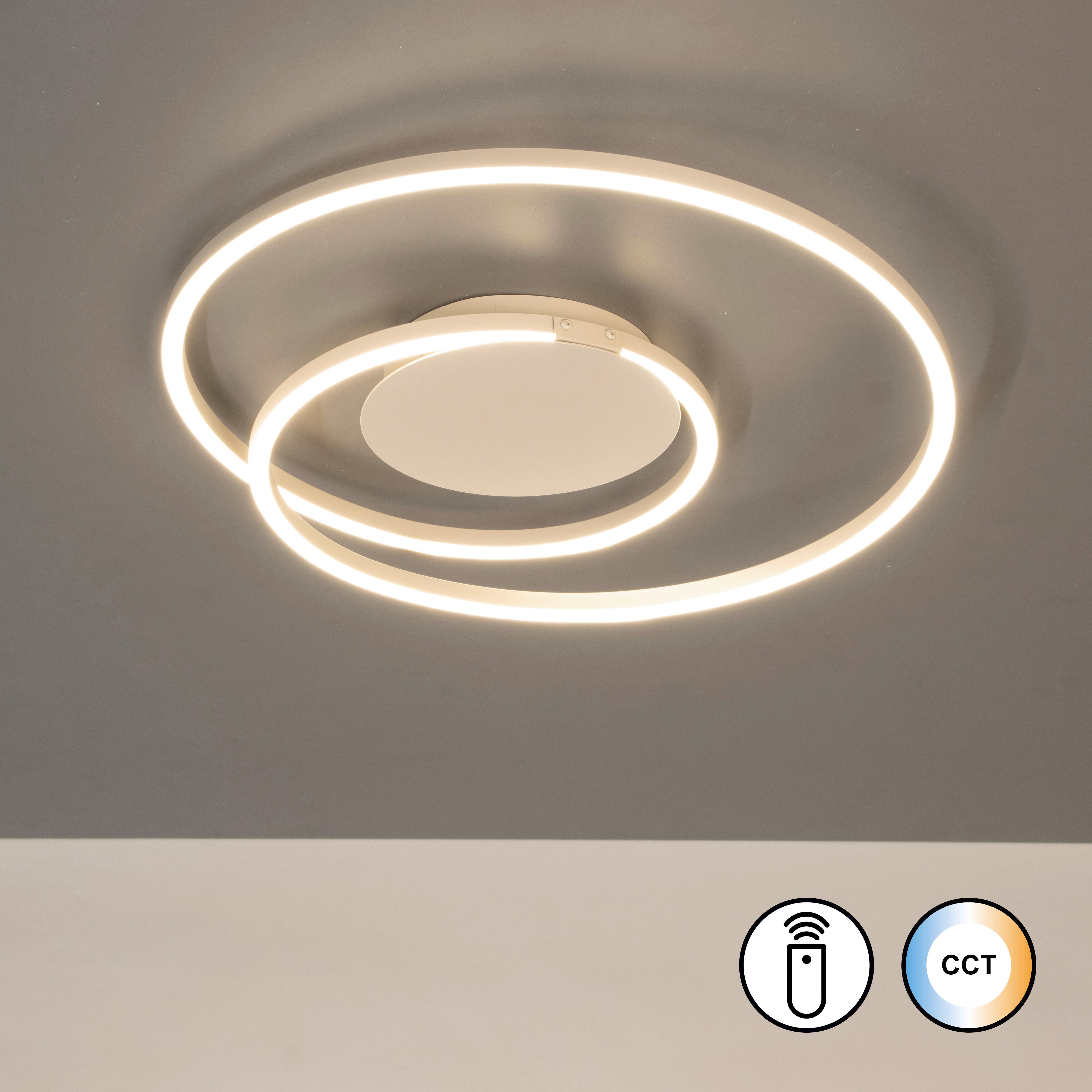 Led-deckenleuchte Holy Sandfarben D: 49 Cm - Sandfarben, Design, Metall (49/7,5cm) - Fischer & Honsel