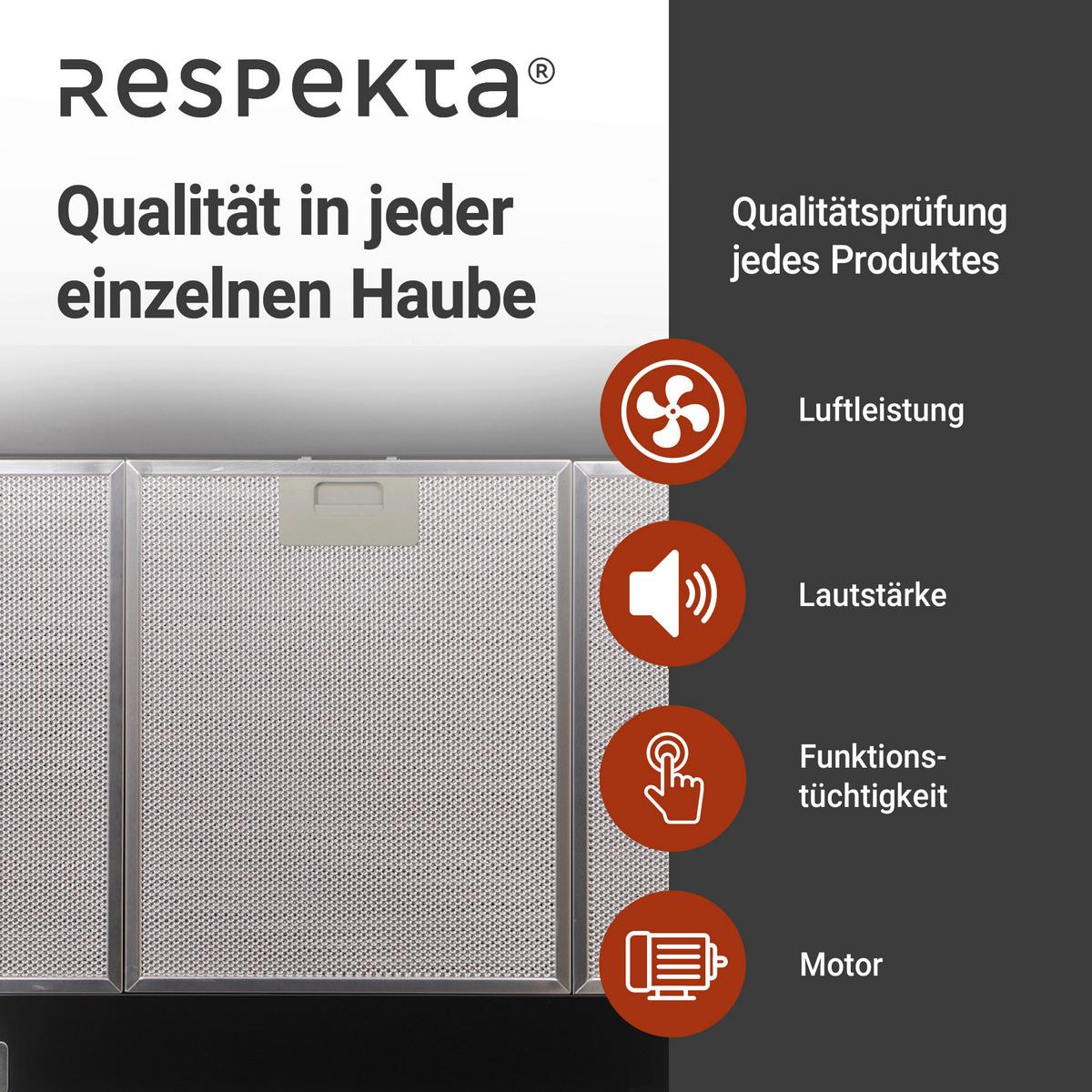 Dunstabzugshaube Respekta Karena Schwarz B:90cm - Schwarz, Basics, Metall (90/58-96/47,5cm) - Respekta