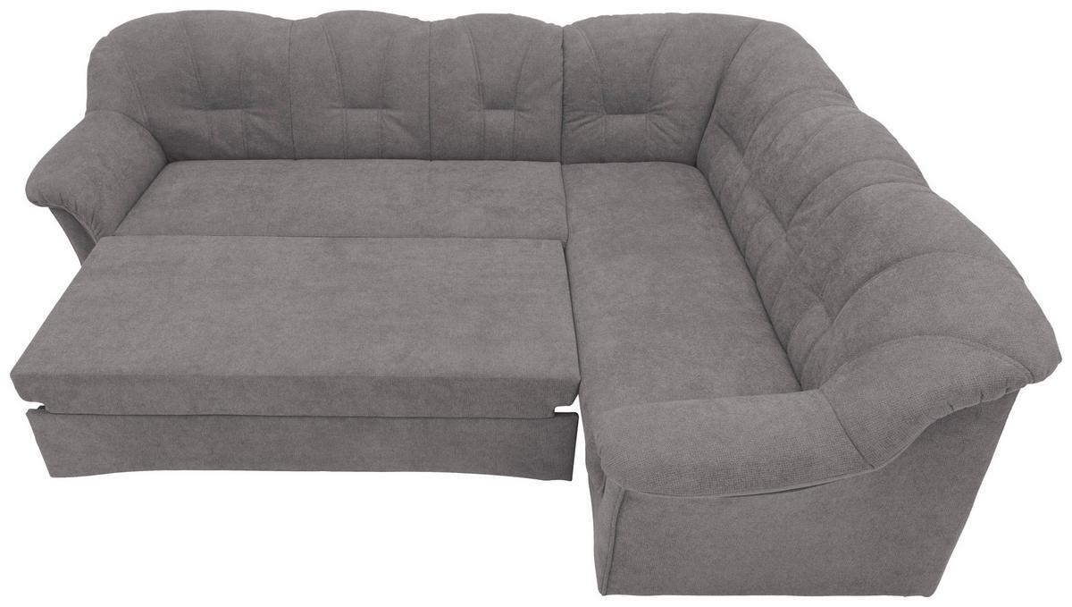 Ecksofa Mit Schlaffunktion Papenburg Dunkelgrau - Dunkelgrau/Schwarz, KONVENTIONELL, Textil (243/192cm) - MID.YOU