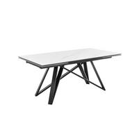 Esstisch Charly ausziehbar 180-280x75x95 cm Schwarz/Weiß - Schwarz/Weiß, MODERN, Keramik/Metall (180-280/75/95cm) - MID.YOU