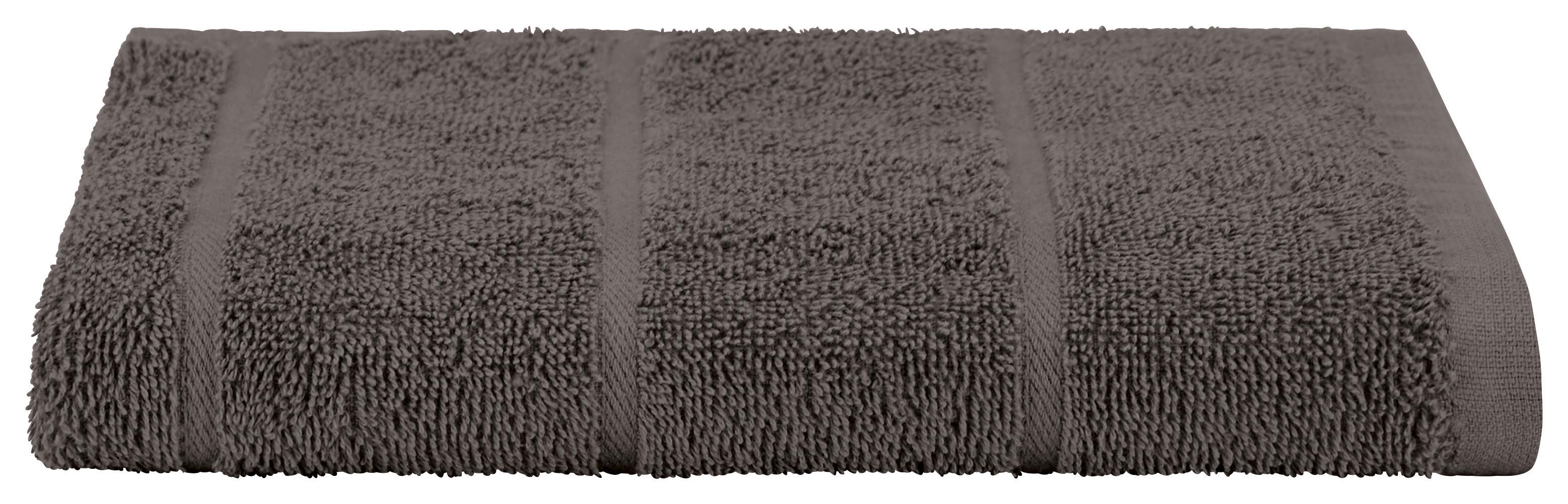 Handtuch Liliane Baumwolle 420 g/M2 Dunkelgrau 50x100 cm - Dunkelgrau, KONVENTIONELL, Textil (50/100cm) - Ondega