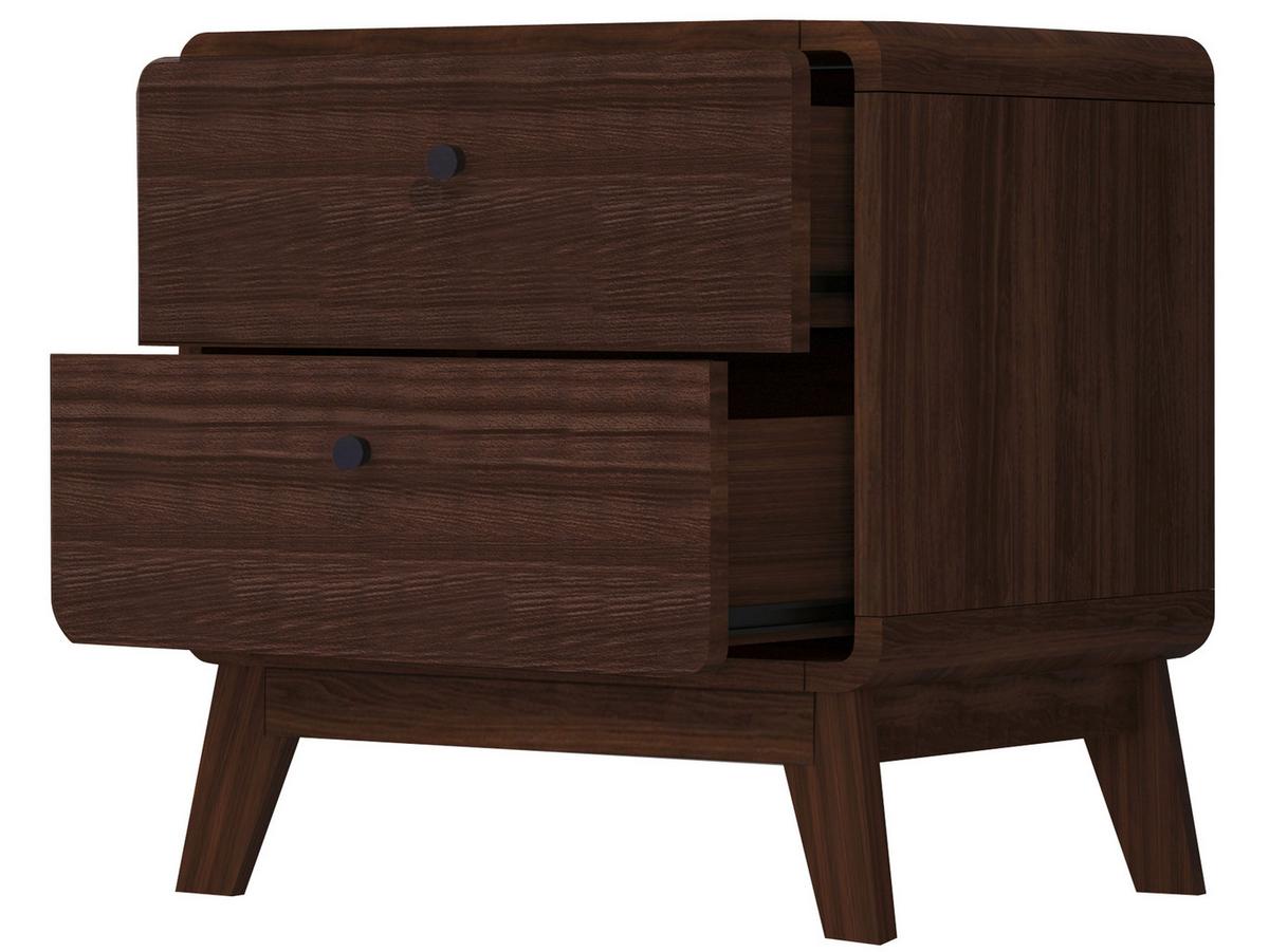 Nachttisch Cassie Walnuss Dekor B: 51 Cm - Walnussfarben, Design, Holz/Holzwerkstoff (51/53/39cm) - MID.YOU