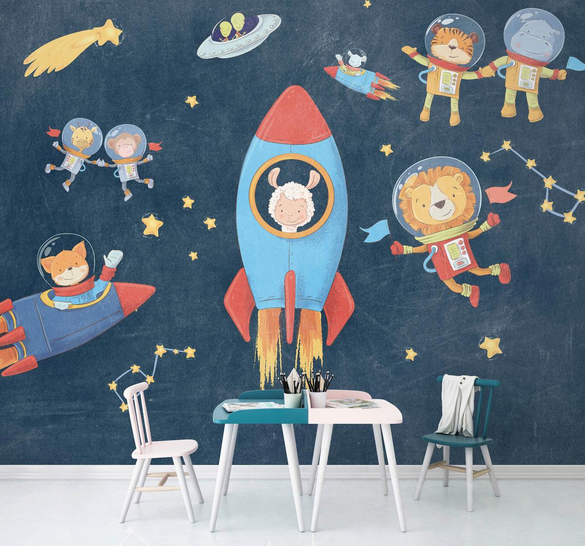 Fototapete Friends In Space - Multicolor, Trend, Papier (300/280cm)