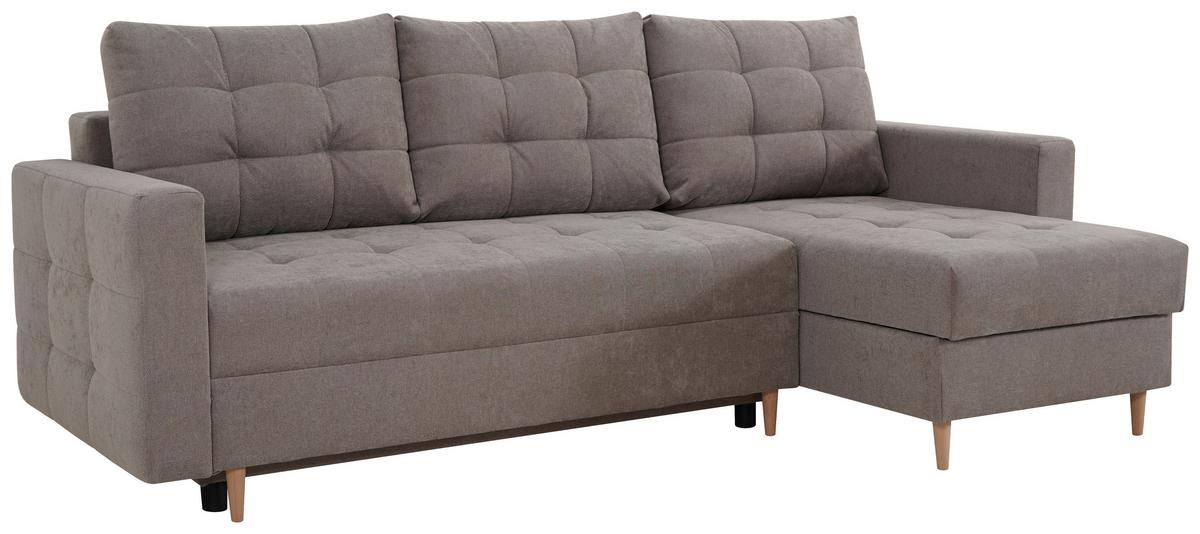 Ecksofa Asti Hellbraun S: 232x141x cm - Hellbraun, Design, Textil (232/141cm) - MID.YOU