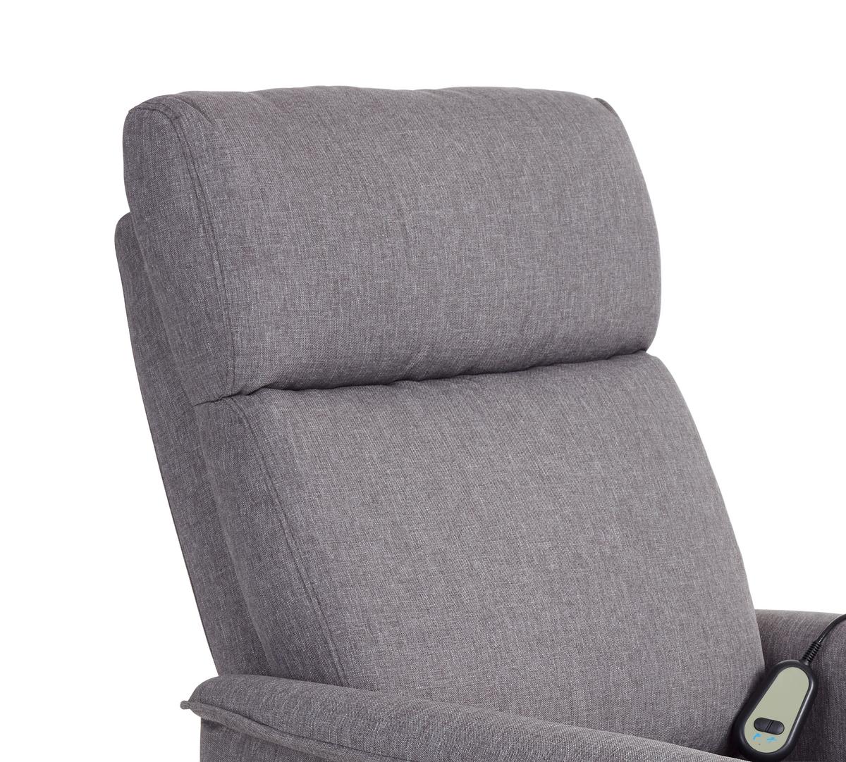 Fernsehsessel Elektrisch Graham Stoffbezug Grau - Grau, KONVENTIONELL, Textil/Metall (66/80-97/90-159,5cm) - Luca Bessoni