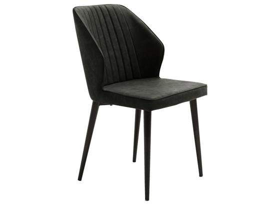 VIERFUßSTUHL RIVERTON I - Schwarz/Grau, KONVENTIONELL, Textil/Metall (48/85/59cm) VIERFUßSTUHL RIVERTON I - Schwarz/Grau, KONVENTIONELL, Textil/Metall (48/85/59cm)