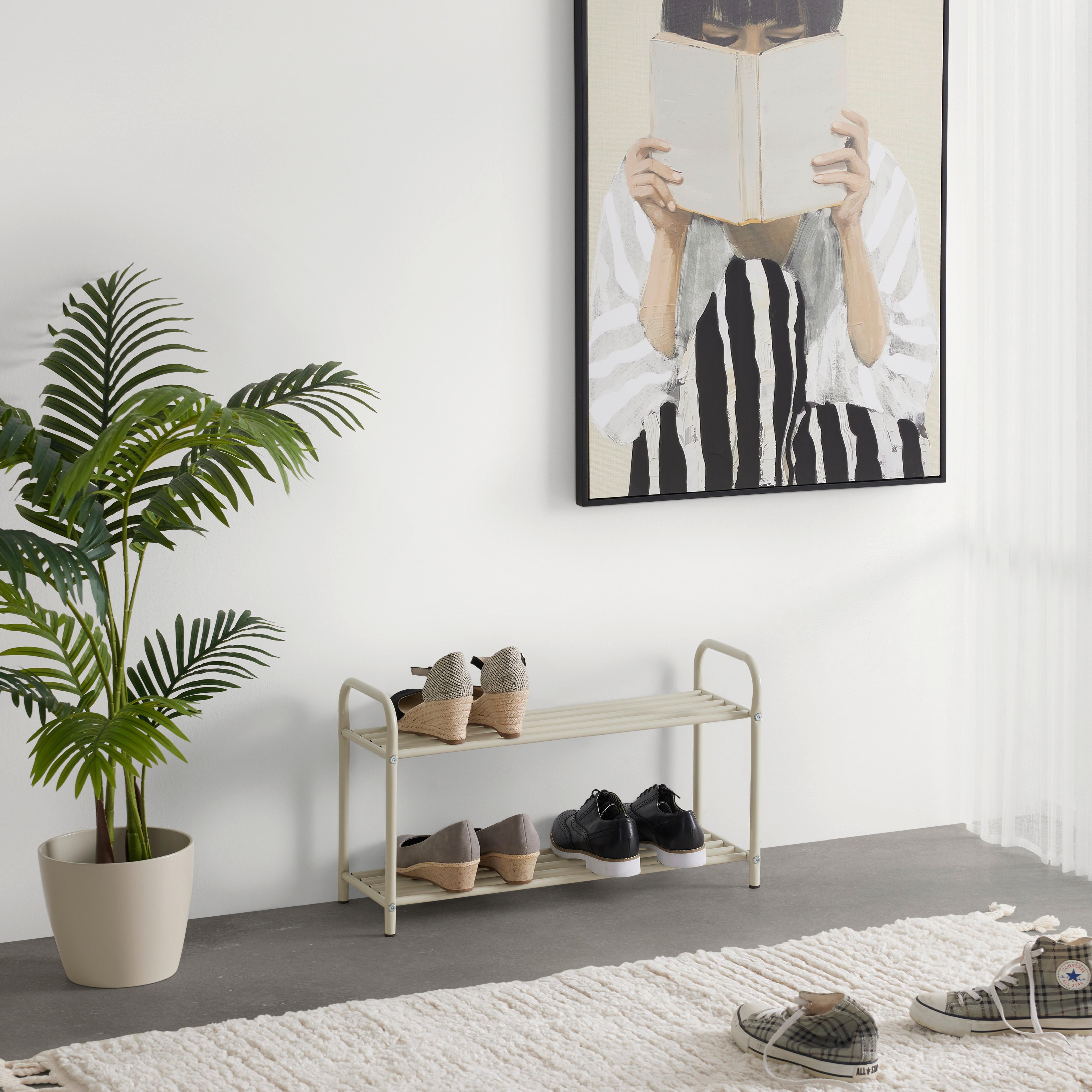 REGÁL NA TOPÁNKY MAX -EXKLUSIV- - čierna/kašmírová, Modern, kov/plast (60/34/23cm) - Mömax