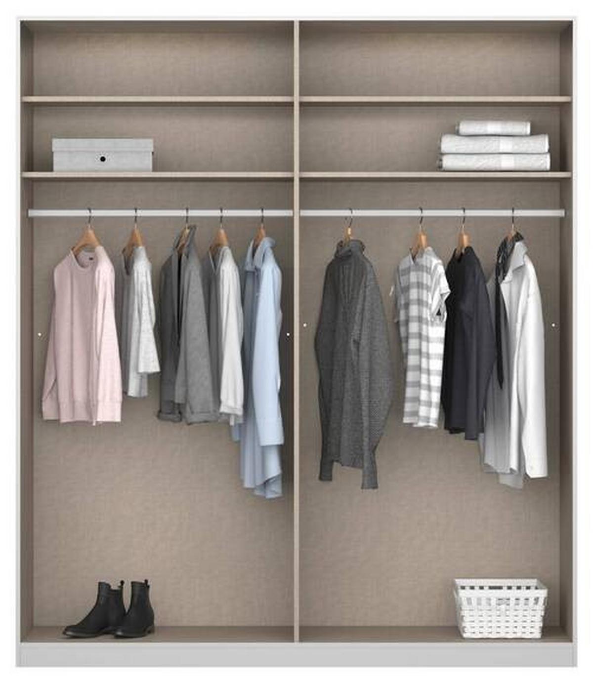 Schwebetürenschrank 181cm Belluno, Weiß - Weiß, MODERN, Holzwerkstoff (181/230/62cm) - Rauch Möbel