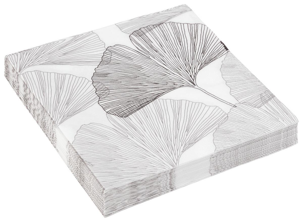 Ubrousky Kai, 20 ks/bal. - bílá/černá, papír