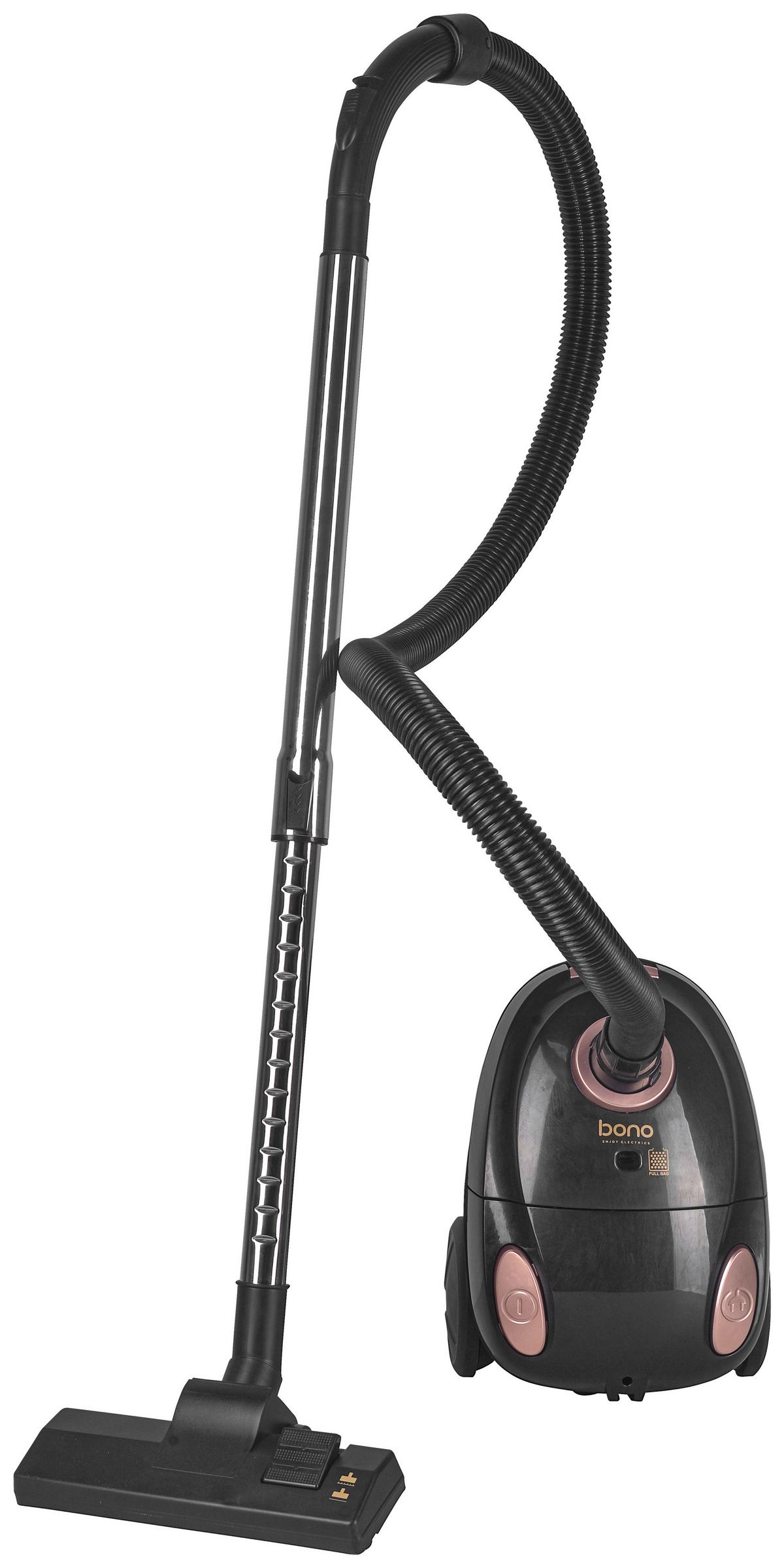 Staubsauger mit Beutel inkl. Zubehör 800 W - Roségold/Schwarz, KONVENTIONELL, Kunststoff/Metall (34,5/23,9/25cm) - Bono