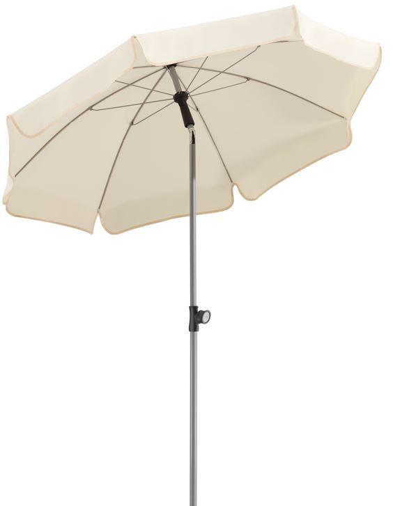 Sonnenschirm Lacarno BxHxT: 150x220x150 cm Naturfarben - Anthrazit/Silberfarben, Basics, Textil/Metall (150/220/150cm) - Schneider