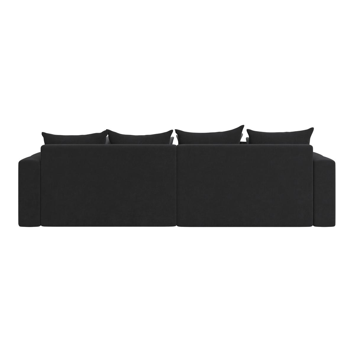 Big Sofa Mit Schlaffunktion Hanna B: 280 Cm Graphitfarben - Schwarz/Graphitfarben, MODERN, Textil (280/87/145cm)