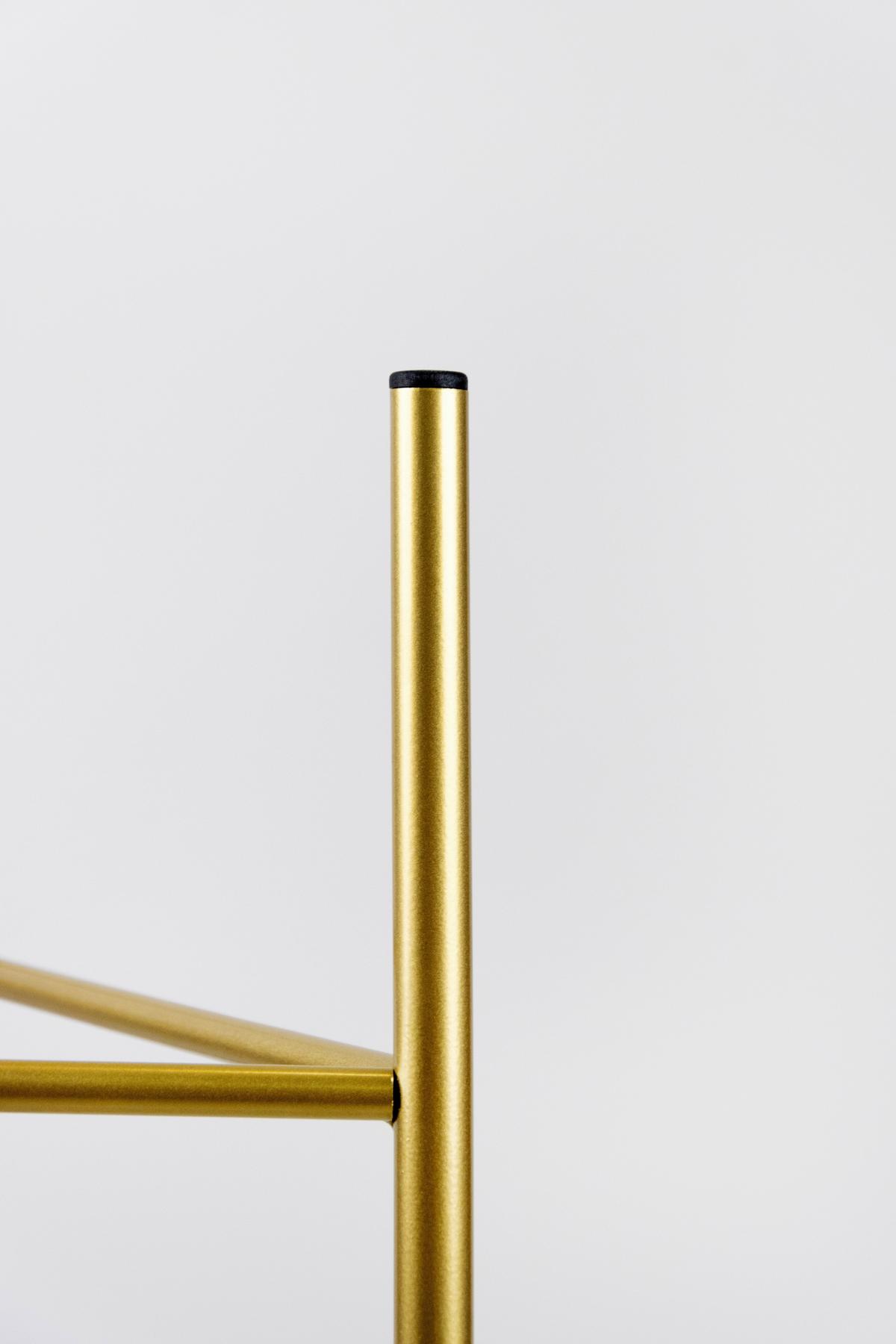 Blumenständer Aluminnium Gold- Farben Bxhxt: 23x90x23 Cm - Goldfarben, Basics, Metall (23/90/23cm)