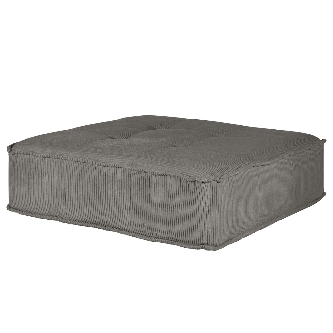 Sitzkissen Cordy, Anthrazit B: 128 Cm - Weiß, MODERN, Textil (128/40/128cm) - Trendmanufaktur