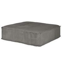 Sitzkissen Cordy, Anthrazit B: 128 Cm - Weiß, MODERN, Textil (128/40/128cm) - Trendmanufaktur