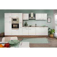 Küchenzeile ohne Geräte B: 360 cm Weiß/Eiche Dekor, Modern - Eichefarben/Weiß, Basics, Holzwerkstoff (360cm) - Respekta